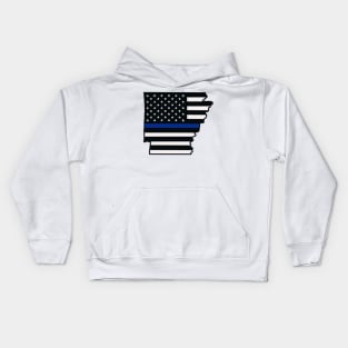 Police Arkansas flag Kids Hoodie